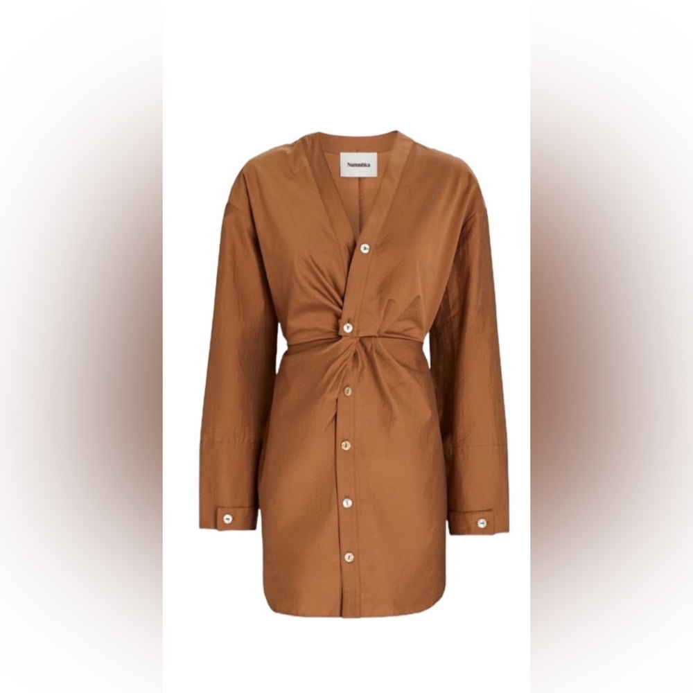 NANUSHKA 
Johanna Gathered Detail Mini Dress